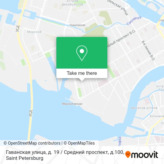 Гаванская улица, д. 19 / Средний проспект, д.100 map