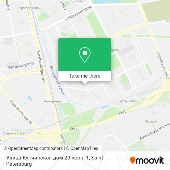 Улица Купчинская дом 29 корп. 1 map