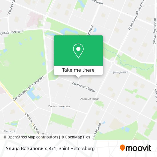 Улица Вавиловых, 4/1 map