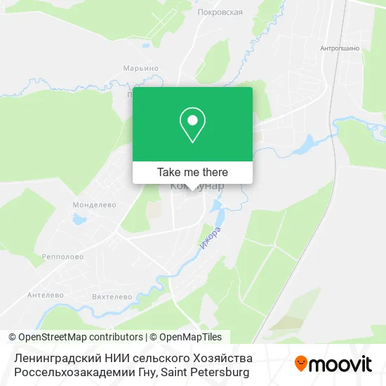 Ленинградский НИИ сельского Хозяйства Россельхозакадемии Гну map