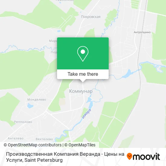 Производственная Компания Веранда - Цены на Услуги map