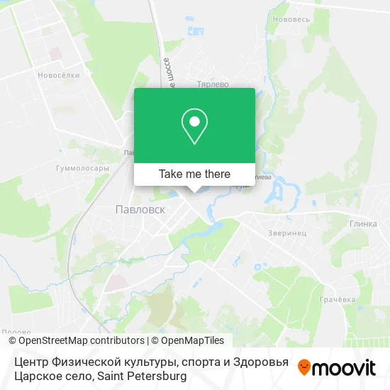 Центр Физической культуры, спорта и Здоровья Царское село map
