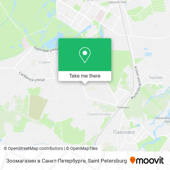 Зоомагазин в Санкт-Петербурге map