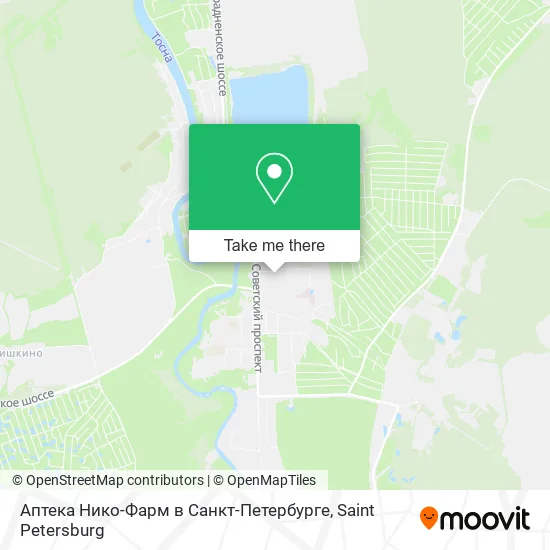 Аптека Нико-Фарм в Санкт-Петербурге map