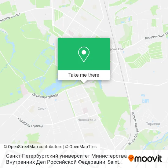 Санкт-Петербургский университет Министерства Внутренних Дел Российской Федерации map