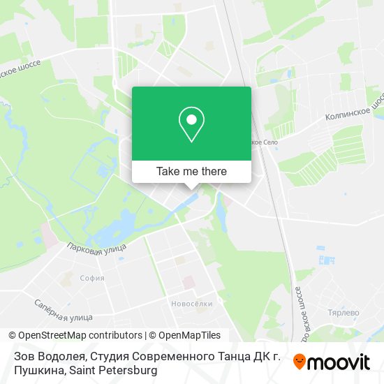 Зов Водолея, Студия Современного Танца ДК г. Пушкина map