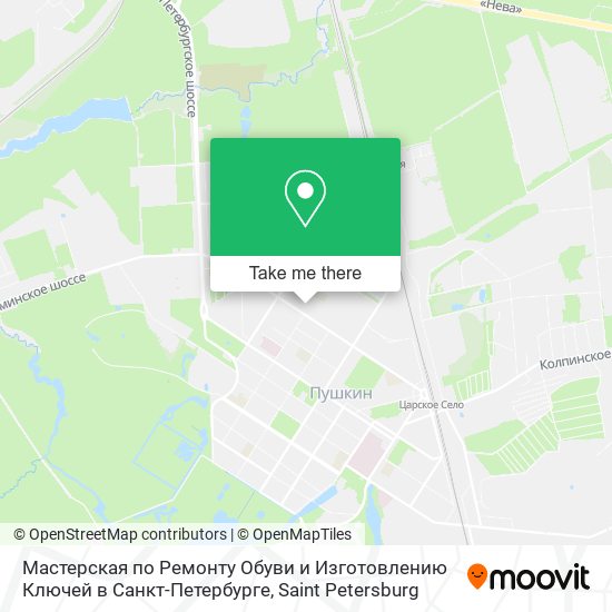 Мастерская по Ремонту Обуви и Изготовлению Ключей в Санкт-Петербурге map