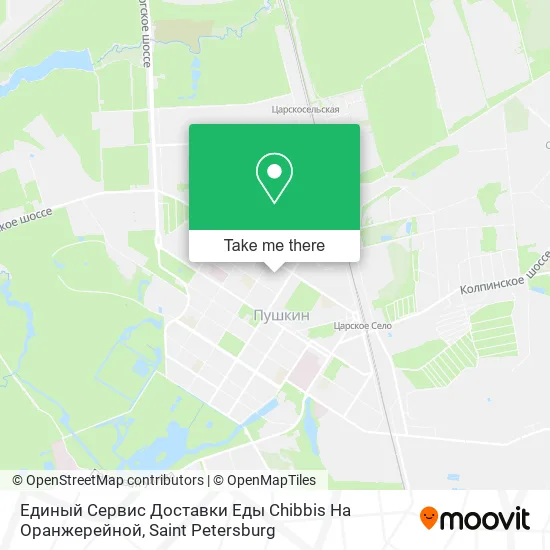 Единый Сервис Доставки Еды Chibbis На Оранжерейной map