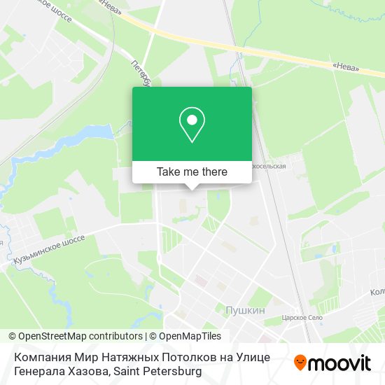 Компания Мир Натяжных Потолков на Улице Генерала Хазова map