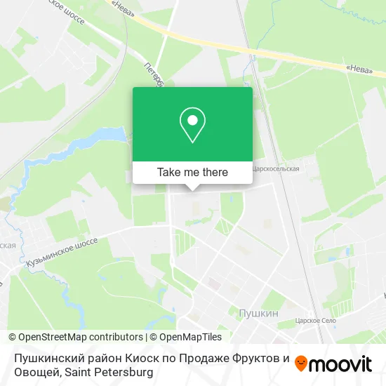 Пушкинский район Киоск по Продаже Фруктов и Овощей map