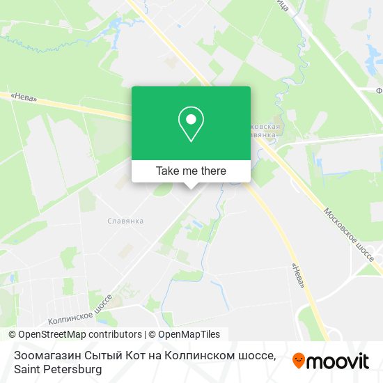 Зоомагазин Сытый Кот на Колпинском шоссе map