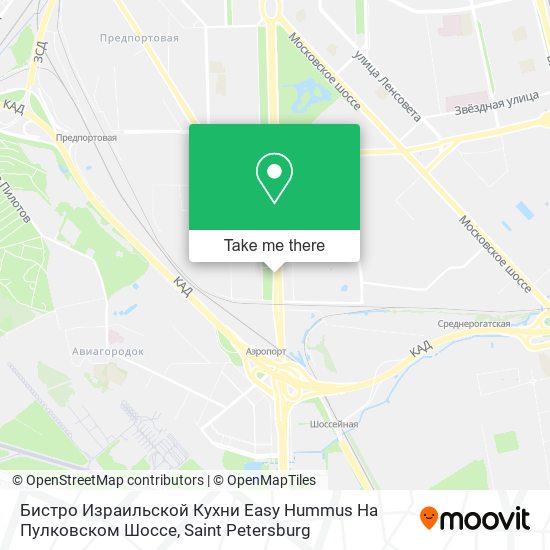 Бистро Израильской Кухни Easy Hummus На Пулковском Шоссе map