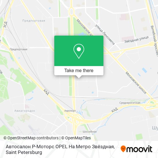 Автосалон Р-Моторс OPEL На Метро Звёздная map