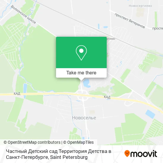 Частный Детский сад Территория Детства в Санкт-Петербурге map