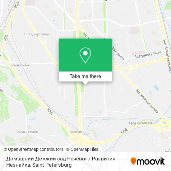 Домашний Детский сад Речевого Развития Незнайка map