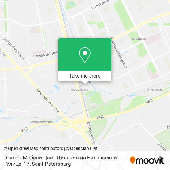 Салон Мебели Цвет Диванов на Балканской Улице, 17 map