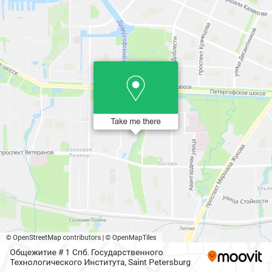 Общежитие # 1 Спб. Государственного Технологического Института map