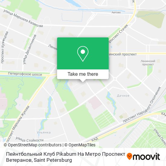 Пейнтбольный Клуб Pikabum На Метро Проспект Ветеранов map