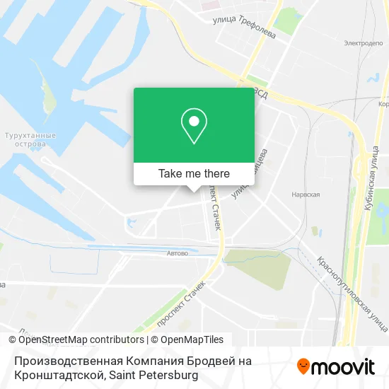 Производственная Компания Бродвей на Кронштадтской map