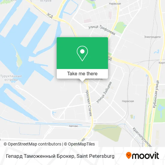 Гепард Таможенный Брокер map