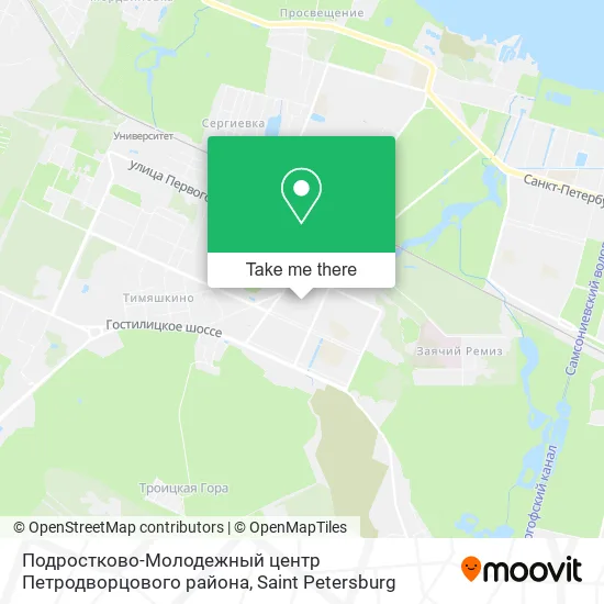 Подростково-Молодежный центр Петродворцового района map