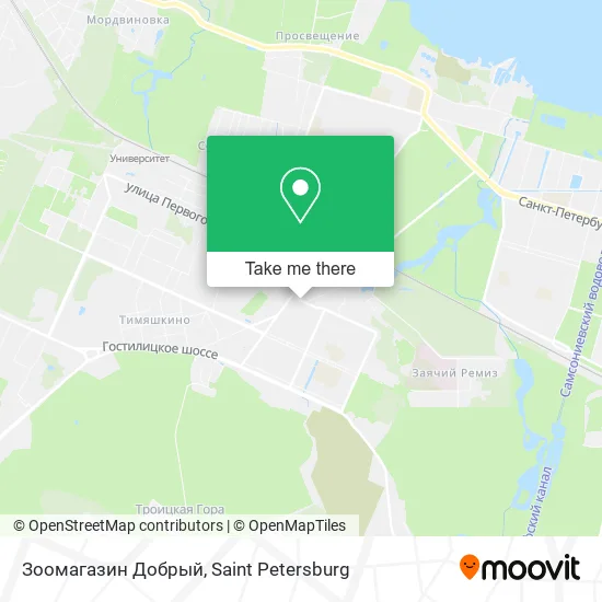 Зоомагазин Добрый map