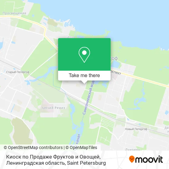 Киоск по Продаже Фруктов и Овощей, Ленинградская область map
