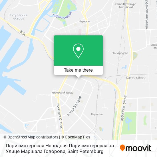 Парикмахерская Народная Парикмахерская на Улице Маршала Говорова map