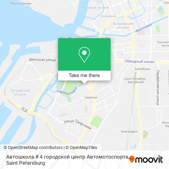 Автошкола # 4 городской центр Автомотоспорта map