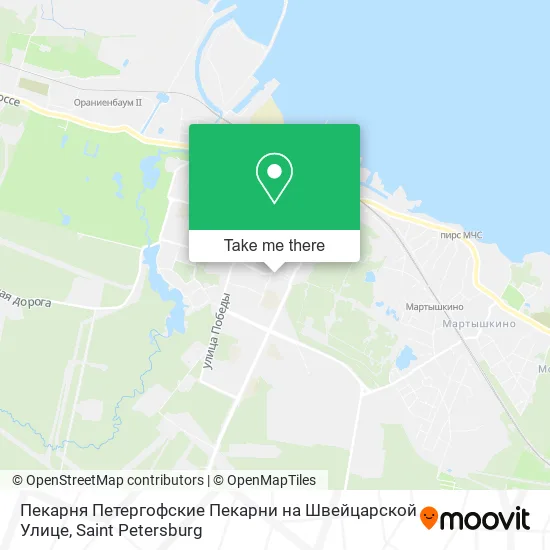 Пекарня Петергофские Пекарни на Швейцарской Улице map