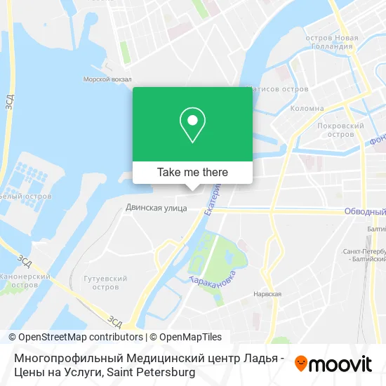 Многопрофильный Медицинский центр Ладья - Цены на Услуги map