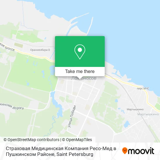 Страховая Медицинская Компания Ресо-Мед в Пушкинском Районе map