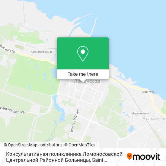 Консультативная поликлиника Ломоносовской Центральной Районной Больницы map