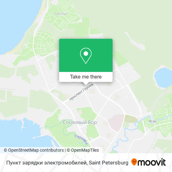 Пункт зарядки электромобилей map