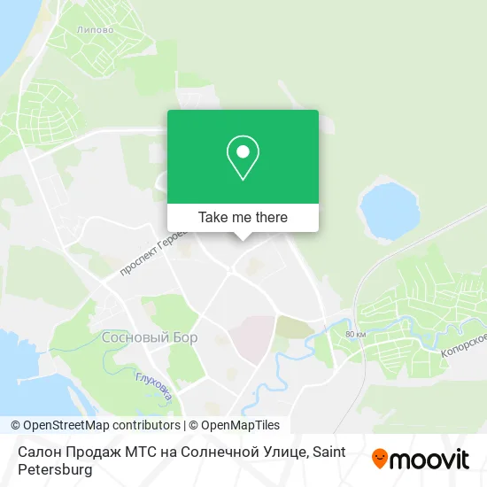 Салон Продаж МТС на Солнечной Улице map