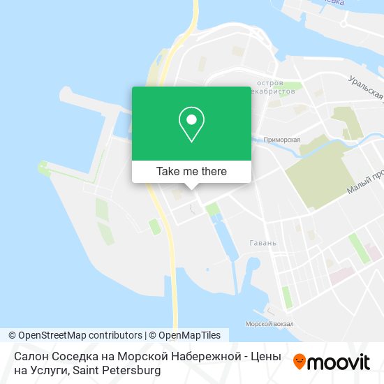 Салон Соседка на Морской Набережной - Цены на Услуги map