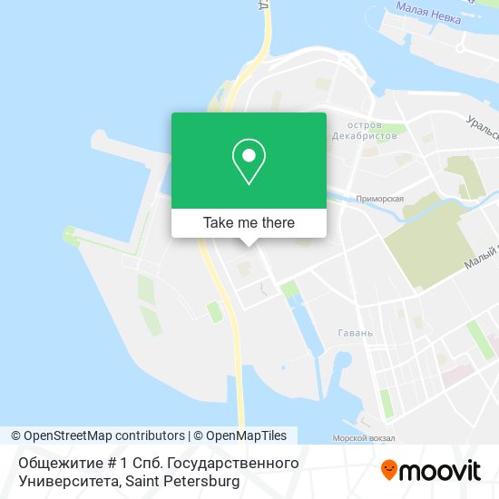 Общежитие # 1 Спб. Государственного Университета map