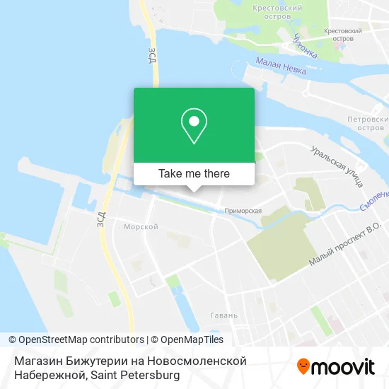 Магазин Бижутерии на Новосмоленской Набережной map