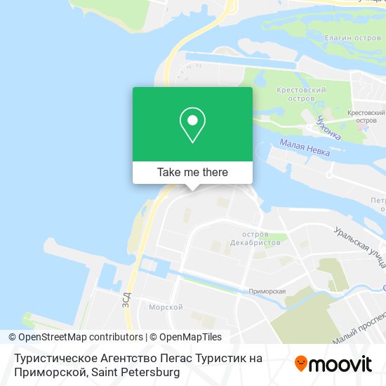 Туристическое Агентство Пегас Туристик на Приморской map