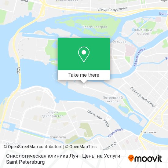 Онкологическая клиника Луч - Цены на Услуги map