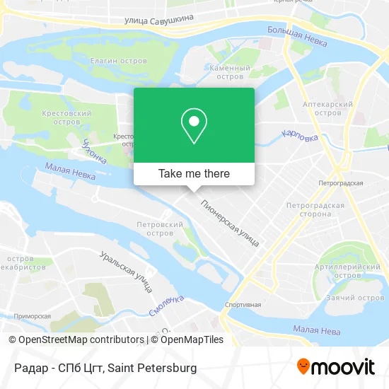 Радар - СПб Цгт map