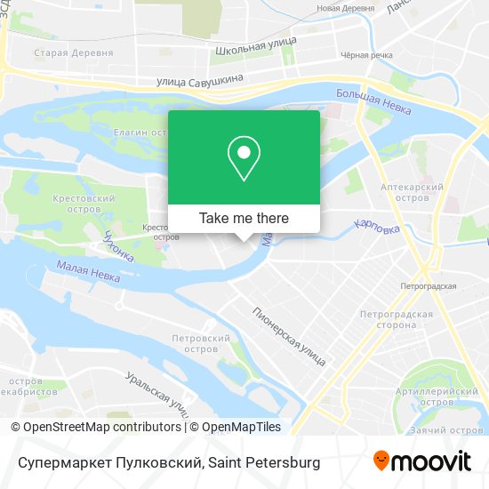 Супермаркет Пулковский map