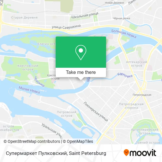 Супермаркет Пулковский map