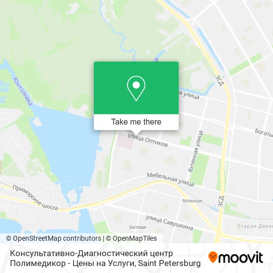 Консультативно-Диагностический центр Полимедикор - Цены на Услуги map