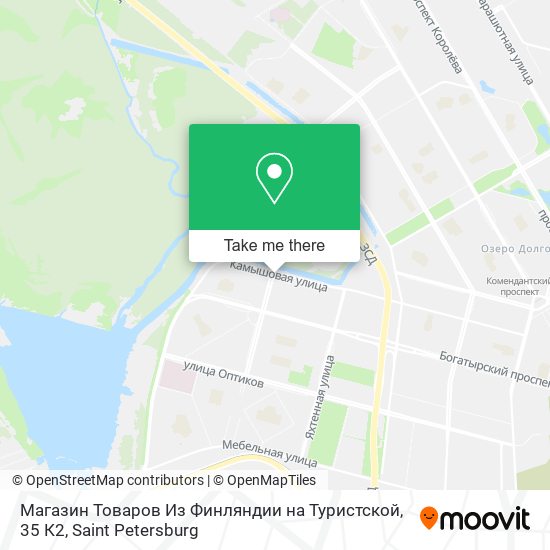 Магазин Товаров Из Финляндии на Туристской, 35 К2 map