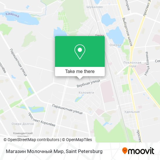 Магазин Молочный Мир map