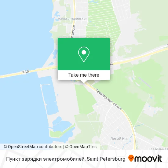 Пункт зарядки электромобилей map