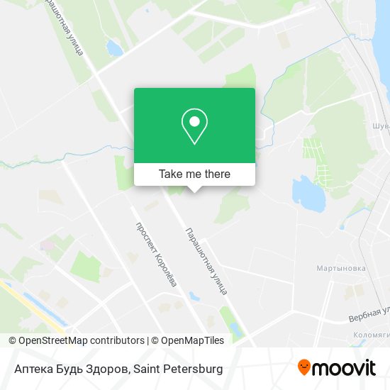 Аптека Будь Здоров map