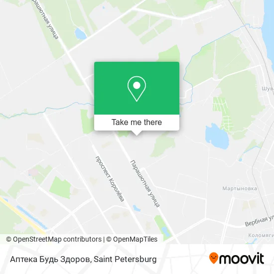 Аптека Будь Здоров map