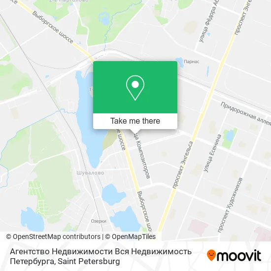 Агентство Недвижимости Вся Недвижимость Петербурга map